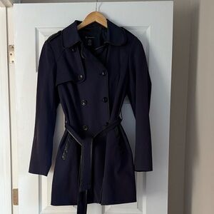 Super Cute! INC International Concepts Navy Trench Coat